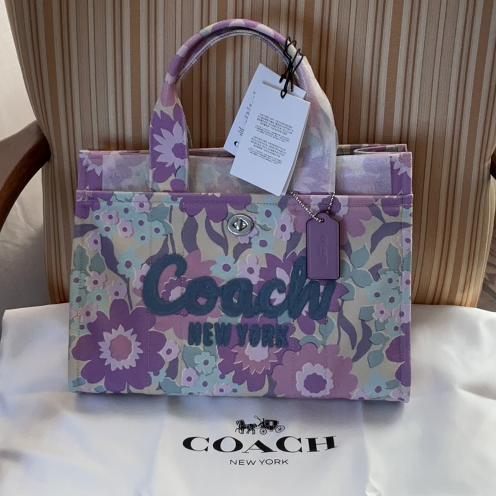 💜NEW! Coach Cargo Tote Bag-Floral Print - Picture 11 of 11